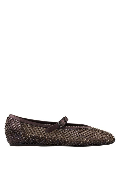 Gilda Ballerinas In Brown With Iridescent Crystals LE SILLA | 0189C020MTPPSAS748